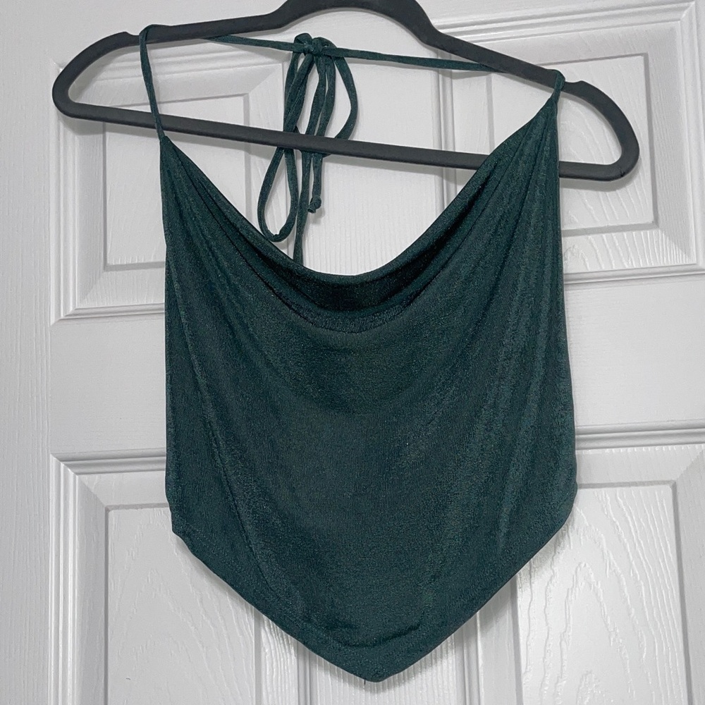 Dark Green Halter Top Set